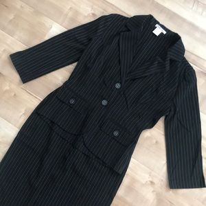 Pinstripe Skirt Suit - 2 piece